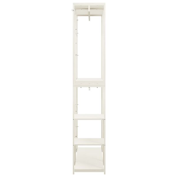 vidaXL Garderobe hvit 90x40x213 cm metall og sponplate