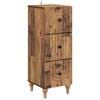 vidaXL Skuffeskap 33 x 34,5 x 90 cm Konstruert tre Gammelt tre