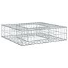 vidaXL Gabion hevet seng 80 x 80 x 12 cm Galvanisert St&aring;l s&oslash;lv