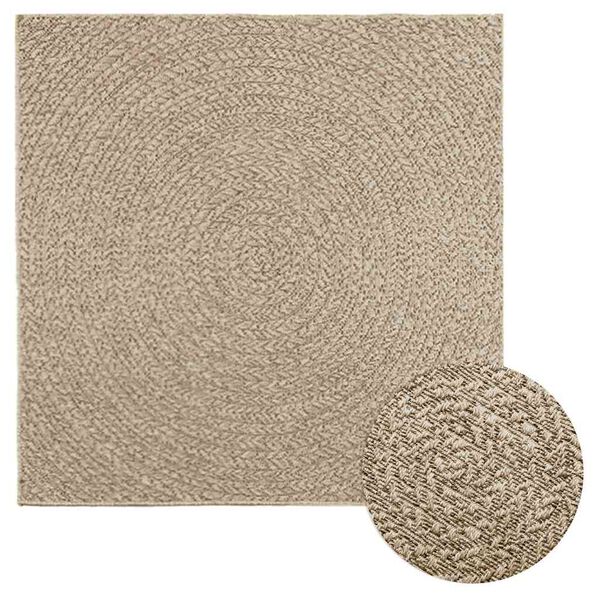 vidaXL Teppe ZIZUR beige 120x120cm jute-utseende innend&oslash;rs og utend&oslash;rs