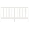 vidaXL Sengegavl hvit 206x4x100 cm heltre furu