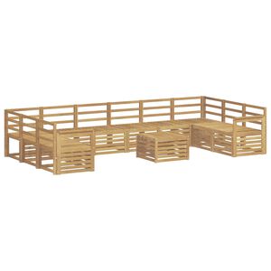 vidaXL Utend&oslash;rs sofa-sett 11 stk. Hvit Solid akasietre