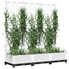 vidaXL Hagepotte med espalier hvit 120x40x121,5 cm PP
