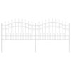 vidaXL Hage Hegning Hvit 115 cm Pulverlakkert stål
