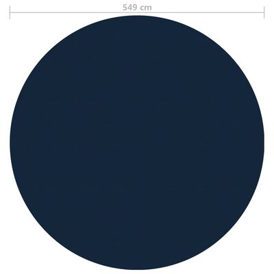 vidaXL Flytende solarduk til basseng PE 549 cm svart og blå