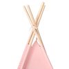 vidaXL Tipi-telt for barn med pose ferskenhud rosa 120x120x150 cm