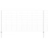 vidaXL Gjerde med stolpe sølv 1,2 x 25 m Stål