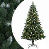 vidaXL Kunstig juletre 120 cm 150 LED-lys Varmhvit PVC og metall Gr&oslash;nn