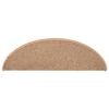 vidaXL Trappematter 15 stk 56x17x3 cm lysebrune halvrund