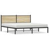 vidaXL Sengeramme i metall uten madrass sonoma eik 160x200 cm