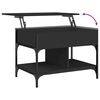 vidaXL Salongbord svart 70x50x50 cm konstruert tre og metall