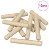 vidaXL Treplugger 12 pcs Brun &Oslash;8 x 50 mm Heltre