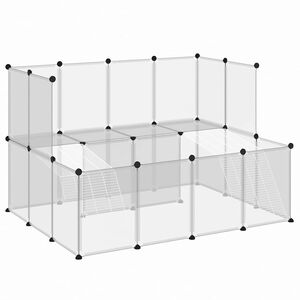 vidaXL Sm&aring;dyrbur gjennomsiktig 143x107x93 cm PP og st&aring;l