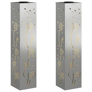 vidaXL Solenergi LED stibelys 2 pcs Rusten Galvanisert