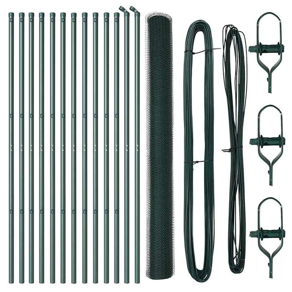 vidaXL Gjerdep&aring;le gr&oslash;nn 25 x 1,6 m (25 mm netting) St&aring;l og PVC