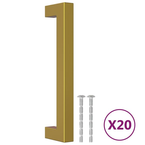 vidaXL Skaph&aring;ndtak 20 stk gulv 128 mm rustfritt st&aring;l