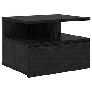 vidaXL Flytende Nattbord Svart Eik 40 x 31 x 28 cm Konstruert tre