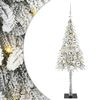 vidaXL Juletre med 150 LED med stativ Hvit 120 cm PE og st&aring;l