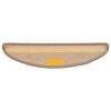 vidaXL Trappematter 15 stk 56x17x3 cm m&oslash;rk beige halvrund