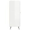 vidaXL Skjenk h&oslash;yglans hvit 69,5x34x90 cm konstruert tre