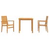 vidaXL Hagespisegruppe 3 deler heltre teak