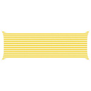 vidaXL Solskygge seil Gul og hvit 6 x 2 m 100% polyester Oxford