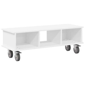 vidaXL TV-benk Hvit 100 x 35 x 35 cm Konstruert tre