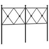 vidaXL Utskiftbar sengegavl i metall svart 120 cm