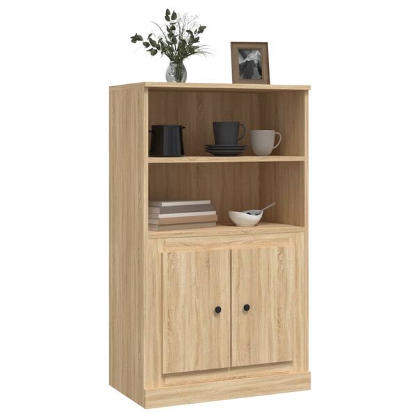 vidaXL Highboard sonoma eik 60x35,5x103,5 cm konstruert tre
