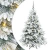 vidaXL Kunstig juletre med 150 LED med stativ Hvit 120 cm PE og PVC
