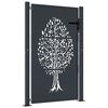 vidaXL Hageport antrasitt 100x125 cm st&aring;ltredesign
