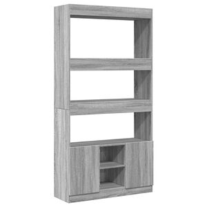 vidaXL Highboard gr&aring; sonoma 92x33x180 cm konstruert tre