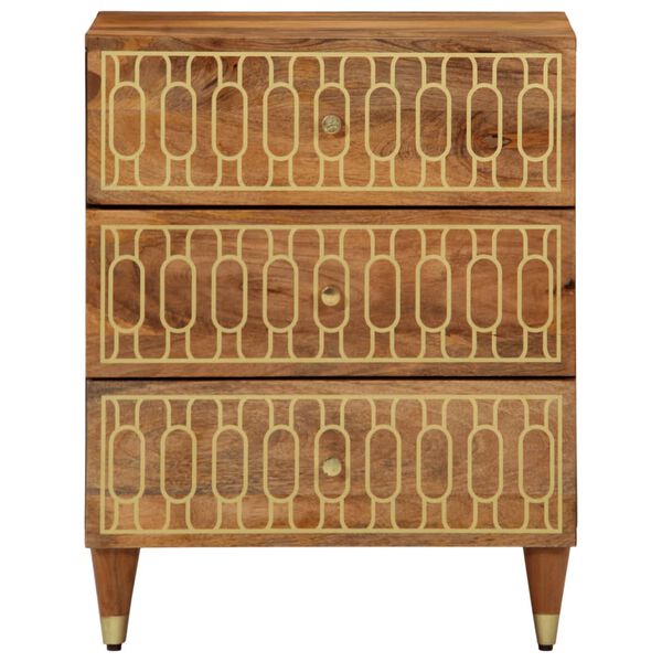 vidaXL Nattbord 50x33x62 cm heltre mango