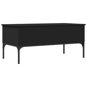 vidaXL Salongbord svart 100x50x45 cm konstruert tre og metall