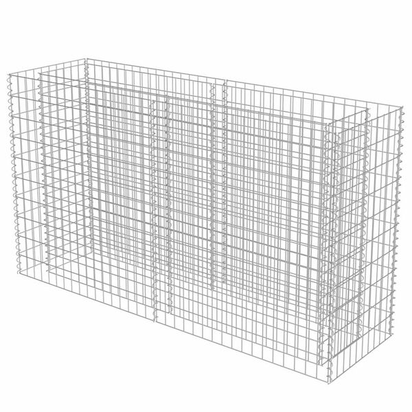 vidaXL Gabion h&oslash;ybed galvanisert st&aring;l 180x50x100 cm