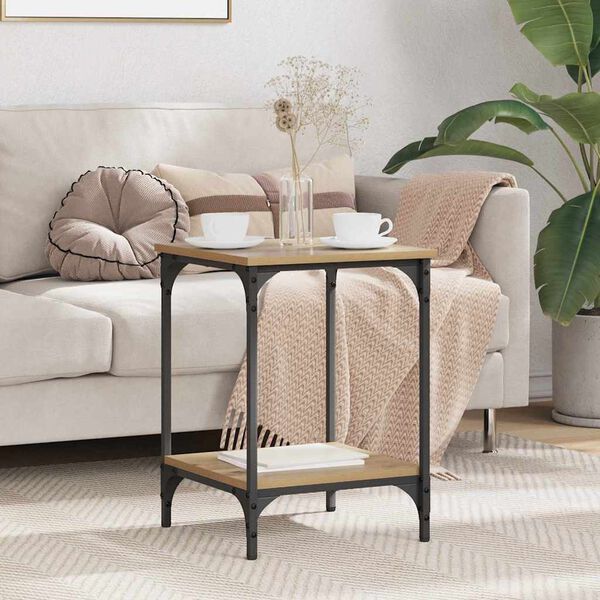 vidaXL Kaffebord Artisan Eik 40 x 40 x 55 cm Konstruert tre