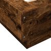 vidaXL Sengeramme røkt eik 100x200 cm konstruert tre