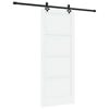 vidaXL Skyved&oslash;r Hvit og svart 83 x 202 cm Heltre furu