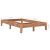 vidaXL Sengeramme heltre teak 120x200 cm