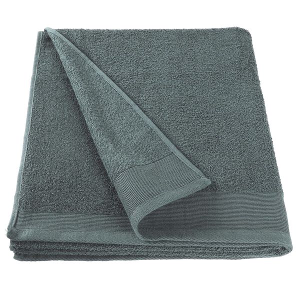 vidaXL Dusjhåndklær 5 stk bomull 450 g/m² 70x140 cm grønn