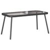vidaXL Kaffebord Svart 90 x 45 x 43 cm polyrotting
