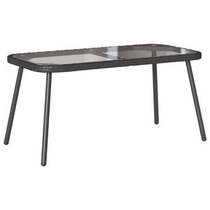 vidaXL Kaffebord Svart 90 x 45 x 43 cm polyrotting