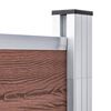 vidaXL Hagegjerde WPC 180x186 cm brun
