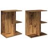 vidaXL Nattbord 2 stk gammelt tre 46,5x29x61 cm konstruert tre
