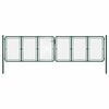 vidaXL Hageport st&aring;l 400x125 cm gr&oslash;nn