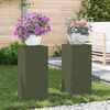 vidaXL Planteholder 2 pcs Olivengrønn 24 x 24 x 55 cm Stål