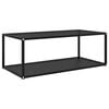 vidaXL Salongbord svart 100x50x35 cm herdet glass