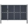 vidaXL Hageport st&aring;l 350x150 cm antrasitt