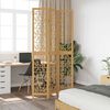 vidaXL Romdeler 3 paneler brun heltre keisertre