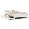 vidaXL Sengeramme uten madrass hvit 140x190 cm heltre furu